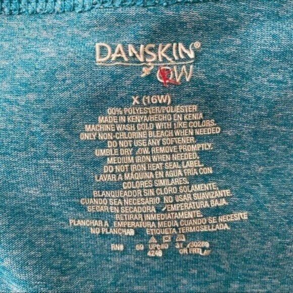 Danskin Now Blue Tank Top Size 16W - Picture 5 of 5